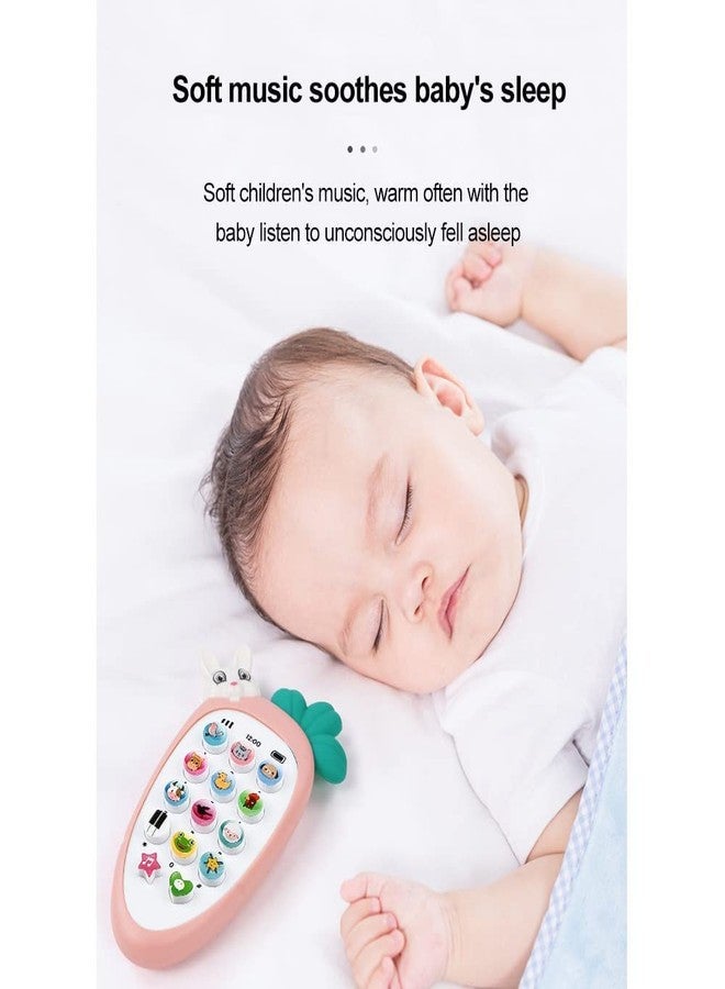 Bitrexup Radish Style Cute Rabbit Face Pretend Play Cell Phone Toy for Kids, Toddlers with Music, Ringtones, Lights - Birthday Party Favors and Gifts for Girls - Image 4